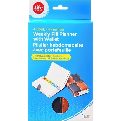 Life Brand Weekly Pill Planner with Wallet 1 ea, $18.99/1ea