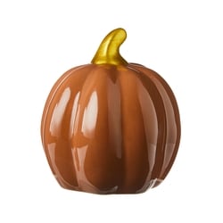 null Ceramic Pumpkin Decoration 6 in - Brown 1 ea, $8.00/1ea