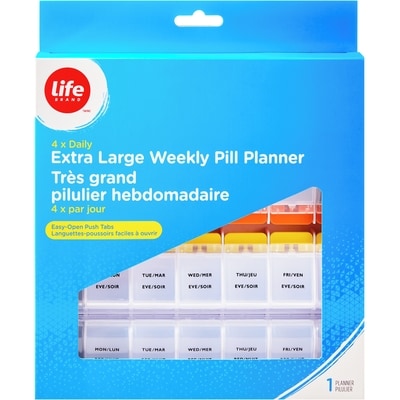 Life Brand Extra Large Weekly Pill Planner 1 ea, $24.99/1ea