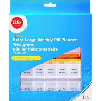 Life Très grand pilulier hebdomadaire 1 ea, 24,99 $/1ch