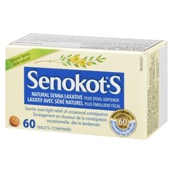 Senokot Natural Senna Laxative Plus Stool Softener - 60 ea | Zehrs