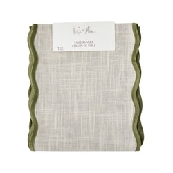 Life at Home Scalloped Table Runner - Green 1 ea, $6.00/1ea