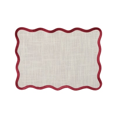 Life at Home Scalloped Placemat - Burgundy 1 ea, $9.00/1ea
