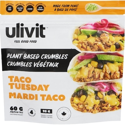 ULIVIT Plant Based Crumbles Taco Tuesday 95 g, $9.99/100g