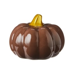 null Ceramic Pumpkin Decoration 4 in - Dark Brown 1 ea, $5.00/1ea