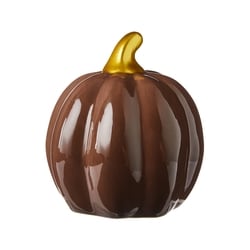 null Ceramic Pumpkin Decoration 6 in - Dark Brown 1 ea, $8.00/1ea
