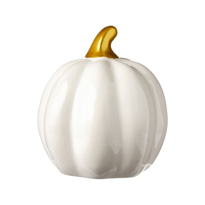 null Ceramic Pumpkin Decoration 6 in - Ivory 1 ea, $8.00/1ea