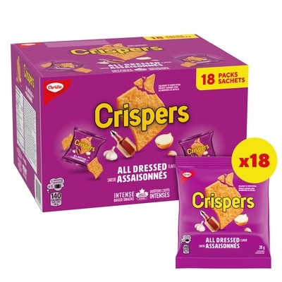 Christie CRISPERS, All Dressed Flavour (Pack of 18 28 g bags) 504 g, $2.58/100g