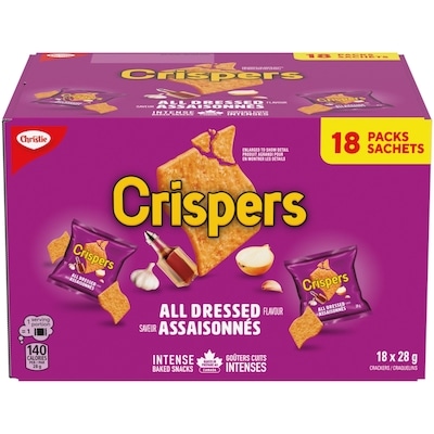 Christie CRISPERS, Assaisonnés, collations pour l’école (emballage de 18 sachets de 28 g) 504 g, 1,59 $/100g