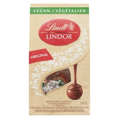 Lindt LINDOR Vegan Chocolate Truffles Bag (Original Flavour) 120 g, $7.50/100g