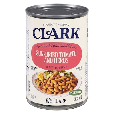 Clark Prepared Cannellini Beans Sun-Dried Tomato And Herbs 398 ml, $0.70/100ml