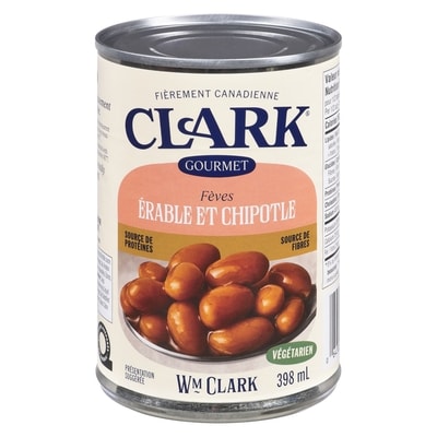 Clark Fèves érable et chipotle 398 ml, 0,70 $/100ml