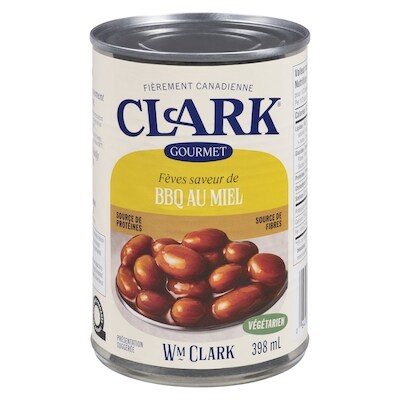 Clark Fèves saveur de bbq au miel 398 ml, 0,70 $/100ml
