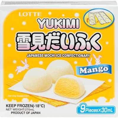 Lotte Japanese Mochi Ice Confectionary Mango 270 ml, $2.59/100ml