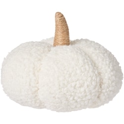 null Large Fabric Pumpkin 8 in x 6 in - Ivory 1 ea, $12.00/1ea