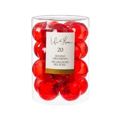 Life at Home Clear Holiday Ornaments 20 Pack - Red 1 ea, $5.00/1ea