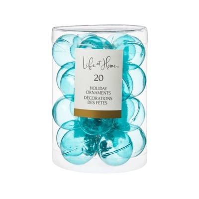 Life at Home Clear Holiday Ornaments 20 Pack - Blue 1 ea, $5.00/1ea