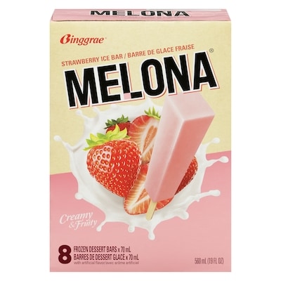 Binggrae Frozen Dessert Bars Strawberry Ice Bar 560 ml, $1.28/100ml