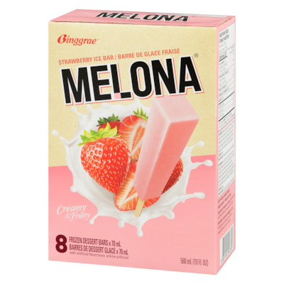 Barres de dessert glacé barre de glace fraise