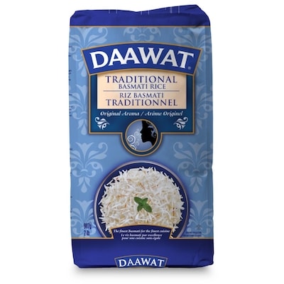Daawat Traditional Basmati Rice 1.8 kg, $0.67/100g