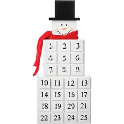 null Calendrier de l’Avent en bois à motif de bonhomme de neige 1 ea, 34,00 $/1ch