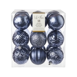 Life at Home Ball Holiday Ornaments 18 Pack - Blue 1 ea, $24.00/1ea