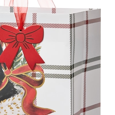 Sac cadeau de taille moyenne – terrier écossais et bas de Noël