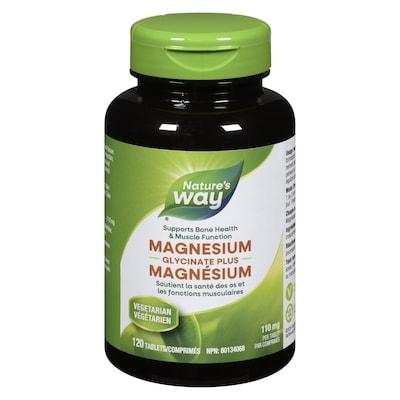 Nature's Way Magnesium Glycinate Plus 110 Mg 120 ea, $0.27/1ea