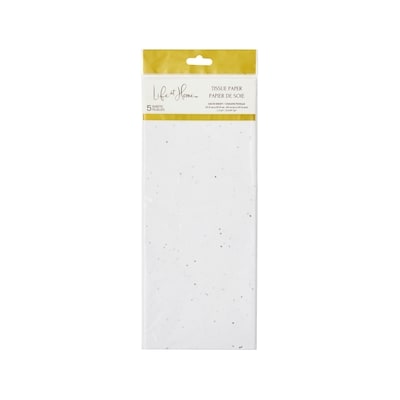 Life at Home Tissue Paper Sheets 5 Pack - White and Silver 5 ea, $0.40/1ea