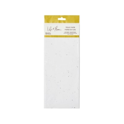 Life at Home Ensemble de 5 feuilles de papier de soie – blanc et argenté 5 ea, 0,40 $/1ch