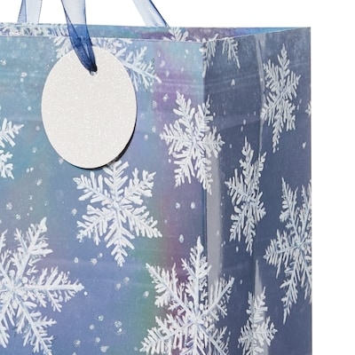 Grand sac-cadeau – flocons de neige