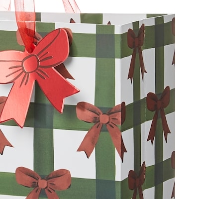 Sac cadeau de taille moyenne – carreaux et boucles