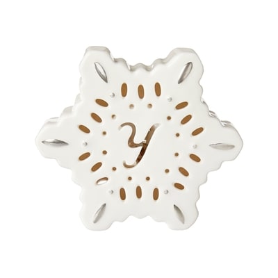 Life at Home Flocon de neige lumineux en céramique avec monogramme – lettre Y 1 ea, 5,00 $/1ch