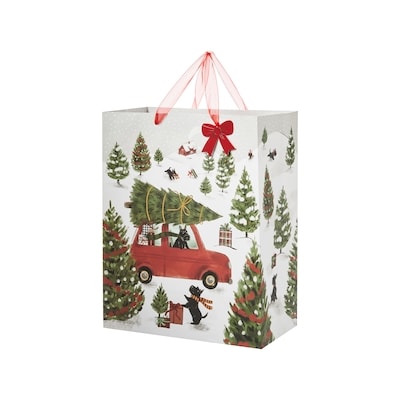 Life at Home Large Gift Bag - Scottie Tree Farm 1 ea, $2.50/1ea