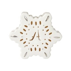 Life at Home Flocon de neige lumineux en céramique avec monogramme – lettre A 1 ea, 5,00 $/1ch