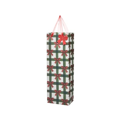 Life at Home Bottle Gift Bag - Plaid Bows 1 ea, $2.00/1ea