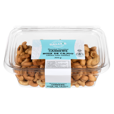 Sally Roasted Unsalted Cashews 300 g, $4.16/100g