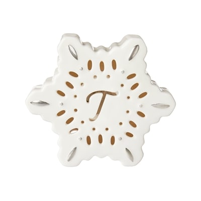 Life at Home Light Up Ceramic Monogram Snowflake - Letter T 1 ea, $5.00/1ea