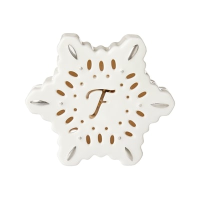 Life at Home Light Up Ceramic Monogram Snowflake - Letter F 1 ea, $5.00/1ea