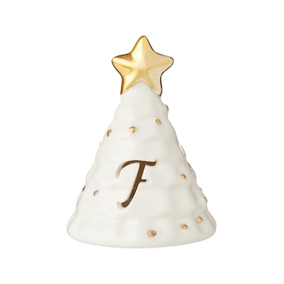 Life at Home Arbre de Noël lumineux en céramique avec monogramme – lettre F 1 ea, 5,00 $/1ch