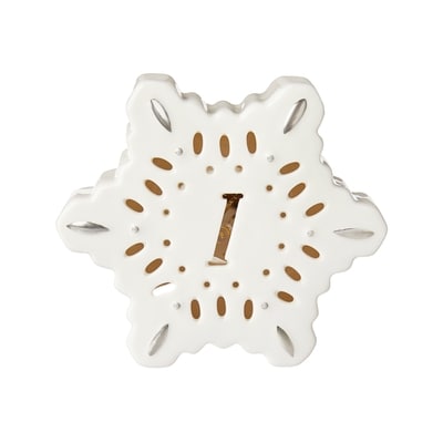 Life at Home Flocon de neige lumineux en céramique avec monogramme – lettre I 1 ea, 5,00 $/1ch