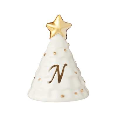 Life at Home Arbre de Noël lumineux en céramique avec monogramme – lettre N 1 ea, 5,00 $/1ch