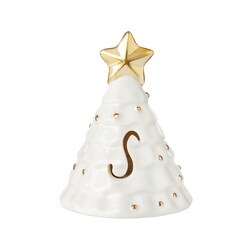 Life at Home Sapin de Noël lumineux en céramique avec monogramme – lettre S 1 ea, 5,00 $/1ch