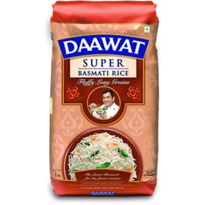 Daawat Super Basmati Rice 1.8 kg, $0.56/100g
