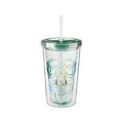 null Skull Tumbler with Straw - Jade 1 ea, $5.00/1ea