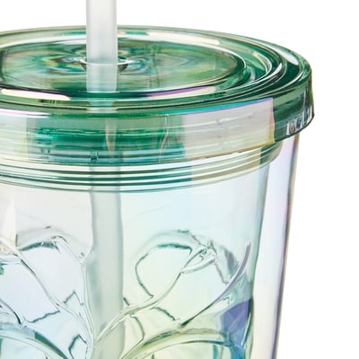 Skull Tumbler with Straw - Jade