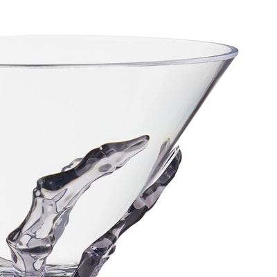 Skeleton Hand Martini Glass - Black