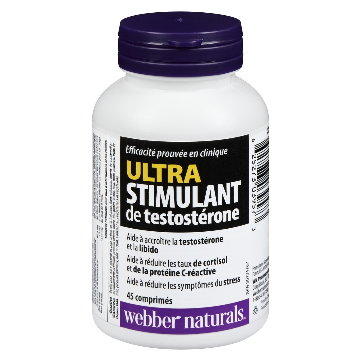 Webber Naturals Ultra stimulant de testostérone 45 ea, 0,63 $/1ch