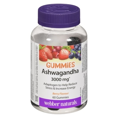 Webber Naturals Ashwagandha 3000 Mg Berry Flavour 60 ea, $0.32/1ea