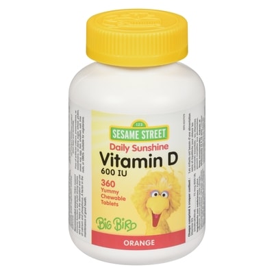 Sesame Street Daily Sunshine Vitamin D 600 Iu Orange 360 ea, $0.05/1ea